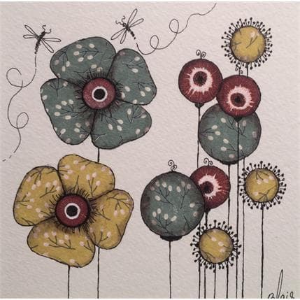 Peinture Symphonie 3 par Blais Delphine | Tableau Art naïf Acrylique minimaliste, Natures mortes