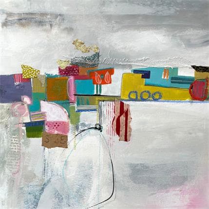 Peinture La villa de l'architecte par Lau Blou | Tableau Abstrait Acrylique minimaliste