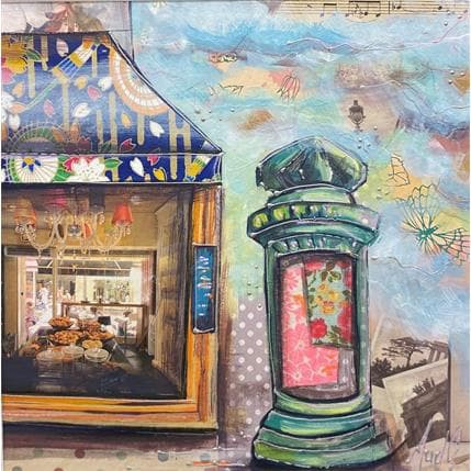 Peinture Au coin de la rue par Aud C | Tableau Figuratif Urbain