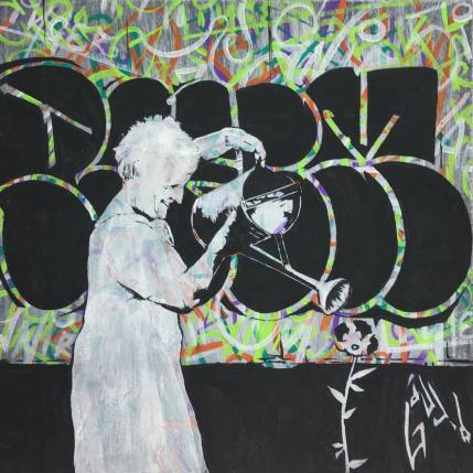 Peinture green guerilla par Di Vicino Gaudio Alessandro | Tableau Street Art Acrylique, Graffiti scènes de vie