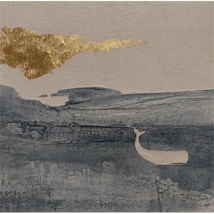 Peinture Madame Bluette par Roma Gaia | Tableau Figuratif Minimaliste