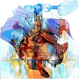 Pintura Thor - Big Apple por Castan Daniel | Pintura Figurative Oil Pop icons, Urban
