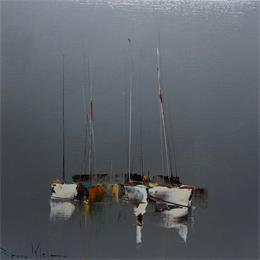 Peinture A quai par Klein Bruno | Tableau Figuratif Huile Marine