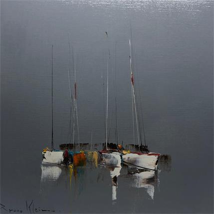 Peinture A quai par Klein Bruno | Tableau Figuratif Huile Marine