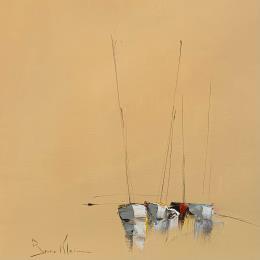 Peinture Petite composition marine par Klein Bruno | Tableau Figuratif Huile Marine