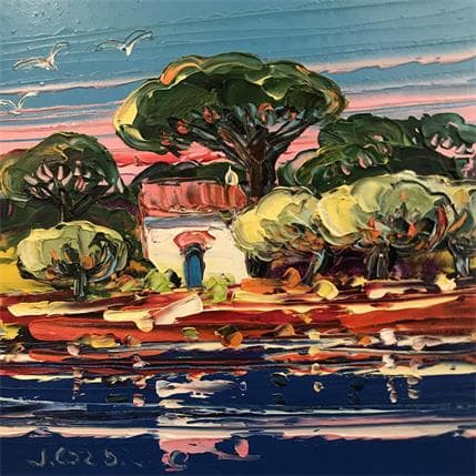 Pintura Abri côtier por Corbière Liisa | Pintura Figurative Oil Landscapes