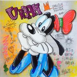 Pintura Pluto pop por Molla Nathalie  | Pintura Street art Pop icons