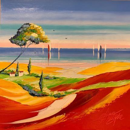 Peinture La Mer et les Fleurs par Fonteyne David | Tableau  Acrylique