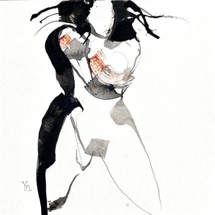 Peinture Ne doute plus de nous par YO | Tableau Figuratif Aquarelle Nu