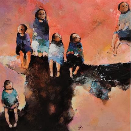 Peinture N17 par Abiy | Tableau Figuratif Huile scènes de vie