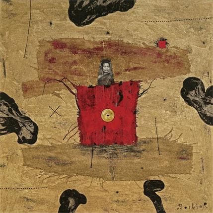 Peinture 36-91 par Boitier Thierry | Tableau Abstrait Acrylique Portraits