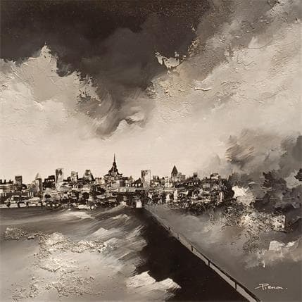 Peinture LES REMPARTS par Pienon Cyril | Tableau Figuratif Acrylique Marine, Paysages