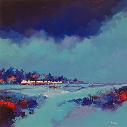 Peinture HUAHINE par Pienon Cyril | Tableau Figuratif Acrylique Marine