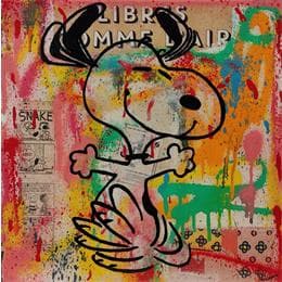 Pintura Snoopy free por Kikayou | Pintura Pop-art Graffiti Pop icons