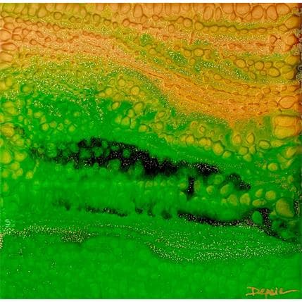 Pintura 605 Emeraude por Depaire Silvia | Pintura Abstract Acrylic Minimalist