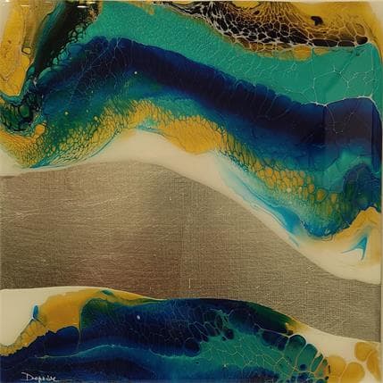 Painting 679 Profondeur Marine by Depaire Silvia | Painting Abstract Acrylic, Wood Minimalist