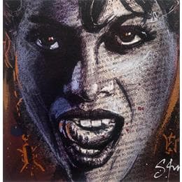 Pintura Sin city por S4m | Pintura Street art Acrylic Portrait