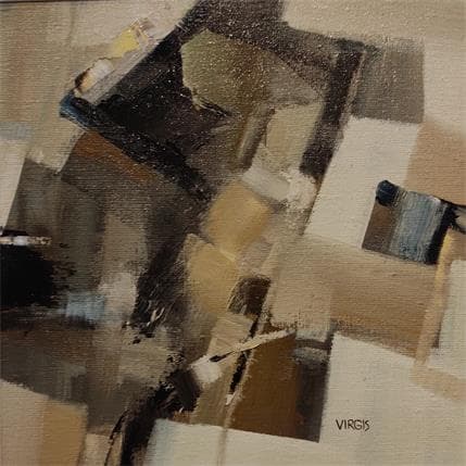 Peinture Construction par Virgis | Tableau Abstrait Huile minimaliste