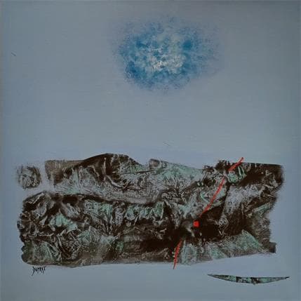 Peinture Le carré rouge par Duprat Françoise | Tableau