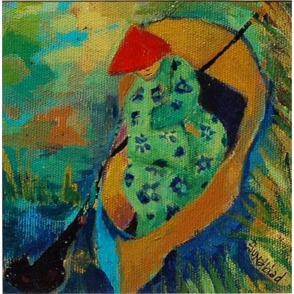 Pintura NAVEGANDO EL MEKONG por Sundblad Silvina | Pintura Figurative Acrylic, Oil Life style