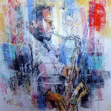 Painting Jazz Dance by Silveira Saulo | Painting Figurative Acrylic Portrait