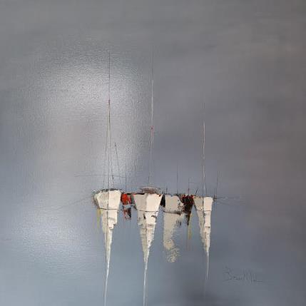 Peinture Comme un ilot par Klein Bruno | Tableau Figuratif Huile Marine