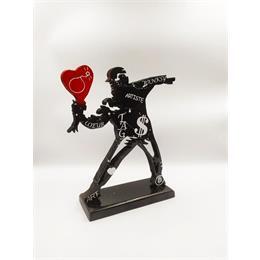 Sculpture Lanceur de cœur 3 par Ravi | Sculpture