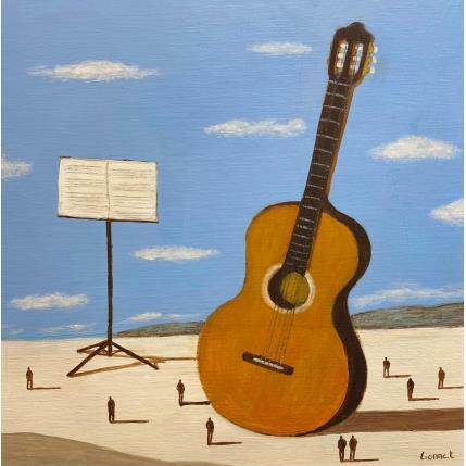 Peinture Guitare classique  par Lionnet Pascal | Tableau Surréalisme Acrylique Paysages