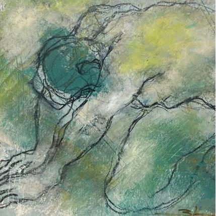 Peinture Souplesse du coeur par Kerbastard Béatrice | Tableau  Acrylique, Fusain, Pastel