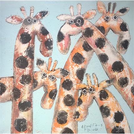 Peinture ST par Maury Hervé | Tableau Art naïf animaux