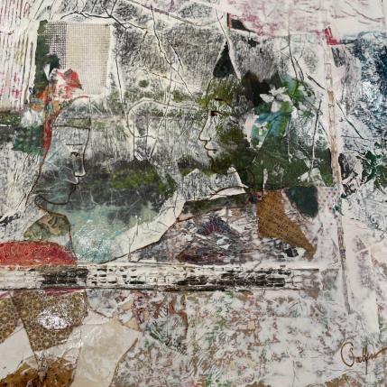 Peinture Tiaré blues par Sablyne | Tableau Art Singulier Acrylique Portraits