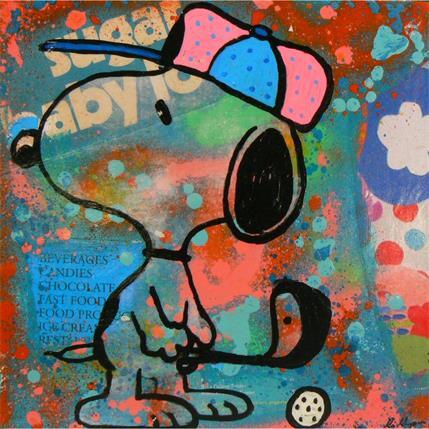 Peinture Snoopy golf par Kikayou | Tableau  Graffiti
