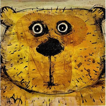 Peinture Ours par Maury Hervé | Tableau Art naïf Animaux