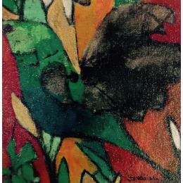 Peinture petit oiseau  (2) par Sundblad Silvina | Tableau Figuratif Acrylique, Huile animaux