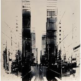 Peinture Remente par Rey Julien | Tableau Abstrait Acrylique Urbain