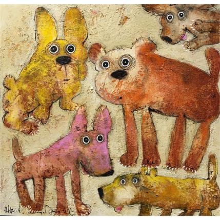 Peinture ST par Maury Hervé | Tableau Art naïf Animaux