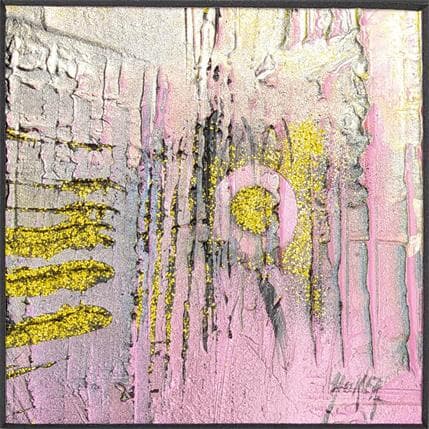 Peinture Pinky gold-Cathédrale de Strasbourg par Horea | Tableau Art Singulier Huile minimaliste, Urbain