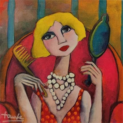 Peinture Nouvelle coupe par Fauve | Tableau Figuratif Huile Scènes de vie