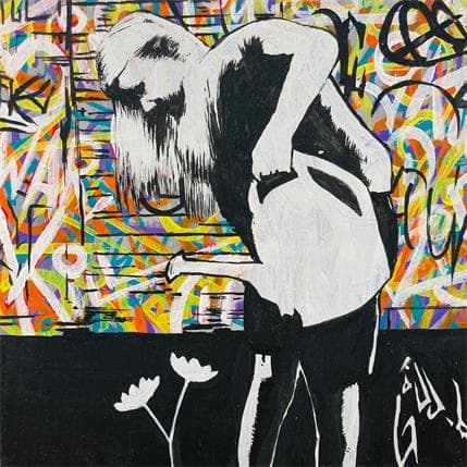 Peinture Rebel par Di Vicino Gaudio Alessandro | Tableau Street Art Acrylique, Graffiti Scènes de vie
