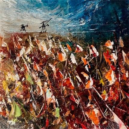 Painting Don Quijote on the Line by Reymond Pierre | Painting Figurative Oil Landscapes