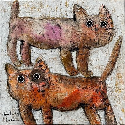 Peinture ST par Maury Hervé | Tableau Art naïf animaux