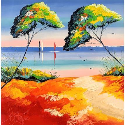 Peinture Le chemin des fleurs par Fonteyne David | Tableau  Acrylique