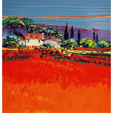 Painting Paysage des Alpilles by Corbière Liisa | Painting Figurative Oil Landscapes