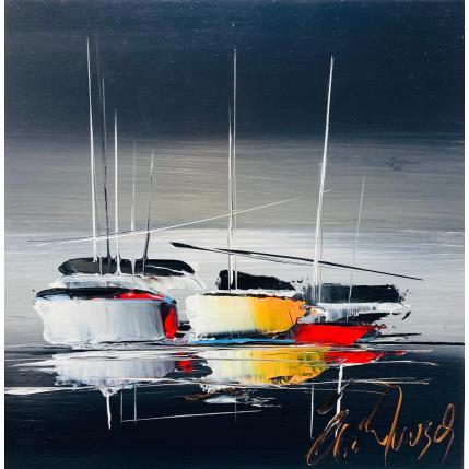 Peinture Un voyage de nuit par Munsch Eric | Tableau Figuratif Acrylique Marine