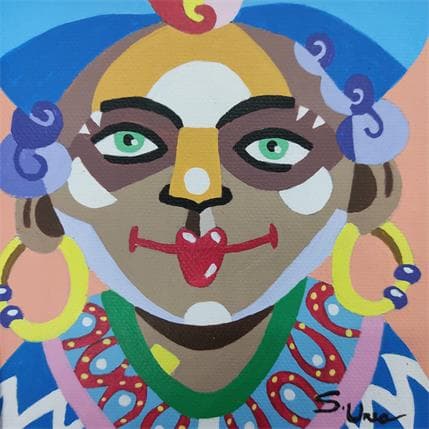 Peinture MIENTRAS PIENSO par S.Uria | Tableau Figuratif Acrylique Portraits