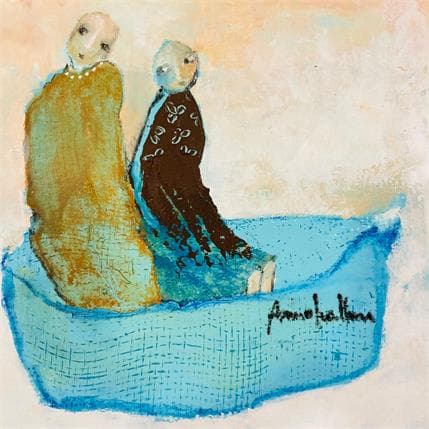 Peinture Baigneurs par Guillon Anne | Tableau