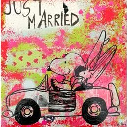 Pintura Just married por Kikayou | Pintura Pop-art Graffiti Pop icons