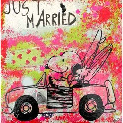 Painting Just married by Kikayou | Painting Pop-art Graffiti Pop icons