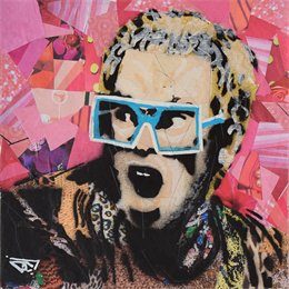 Pintura Elton John por G.C.Popartist | Pintura Pop-art Acrylic, Graffiti Pop icons