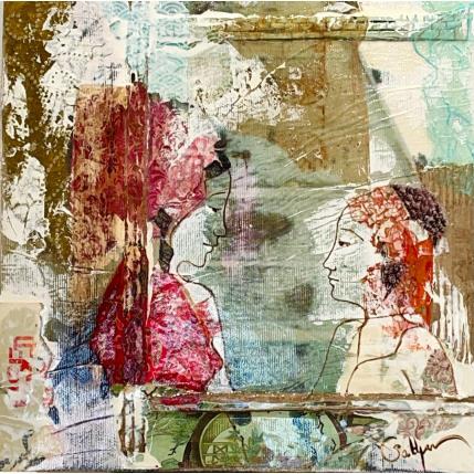 Peinture Prière de Diaprée par Sablyne | Tableau Art Singulier Acrylique Portraits